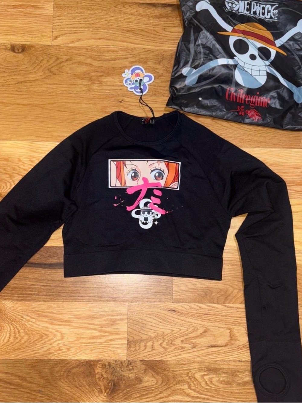 Civilregime X Onepiece Colab  Cropped Graphic T shirt